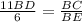 \frac{11BD}{6} = \frac{BC}{BE}