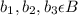 b_1,b_2,b_3\epsilon B