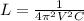 L= \frac{1}{4 \pi ^2V^2C}