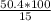 \frac{50.4*100}{15}