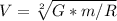 V= \sqrt[2]{G*m/R}