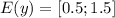 E(y)=[0.5;1.5]