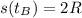 s(t_B)=2R