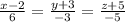 \frac{x-2}{6}=\frac{y+3}{-3}=\frac{z+5}{-5}