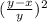 ( \frac{y-x}{y} )^{2}