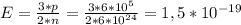 E= \frac{3*p}{2*n} = \frac{3*6*10^{5}}{2*6*10^{24}} =1,5*10^{-19}