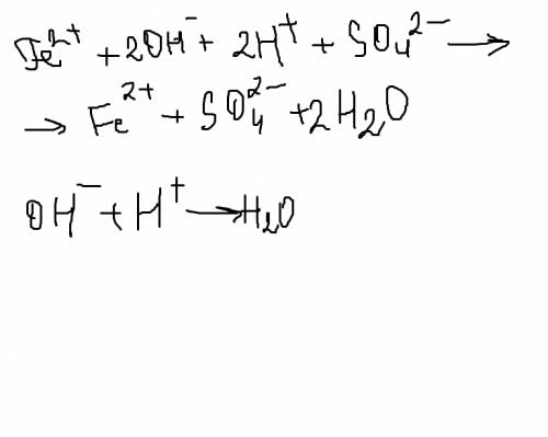 Напишите полное и сокращенное ионное уравнение fe(oh)2+h2so4=feso4+2h2o