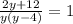 \frac{2y+12}{y(y-4)} =1