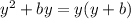 y^2+by=y(y+b)