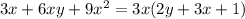 3x+6xy+9x^2=3x(2y+3x+1)