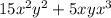 15 x^{2} y^{2} +5xy x^{3}