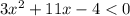 3x^{2}+11x-4<0