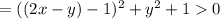 =((2x-y)-1)^2+y^2+10