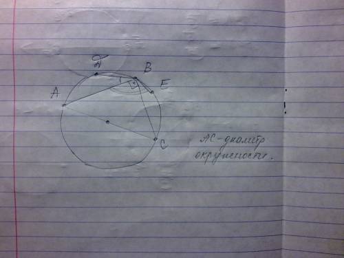 «начерти в тетраде окружность.проведи отрезок ab с концами на окружности,не являющиемся диаметром.от