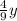 \frac{4}{9}y