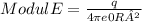 Modul E= \frac{q}{4 \pi e0R²}