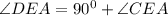 \angle DEA=90^0+\angle CEA