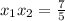 x_{1} x_{2} = \frac{7}{5}