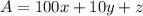 A=100x+10y+z\\&#10;