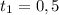 t _{1} =0,5