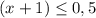 (x+1) \leq 0,5