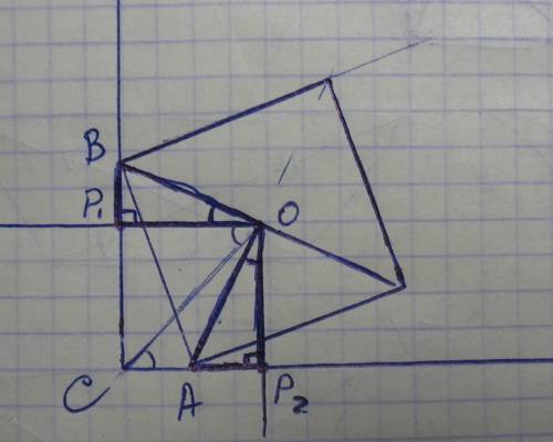 Сторона квадрата является гипотенузой прямоугольного треугольника, расположенного вне квадрата. дока