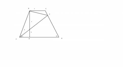 Подскажите , , решение ( ответ: 156) биссектриса острого угла равнобокой трапеции делит боковую стор