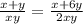 \frac{x+y}{xy} = \frac{x+6y}{2xy}