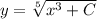 y = \sqrt[5]{x^3 +C}