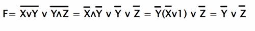 Логическое выражение f= xvy v y^z