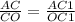 \frac{AC}{CO}= \frac{AC1}{OC1}