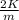 \frac{2K}{m}