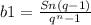 b1= \frac{Sn(q-1)}{q^{n}-1}