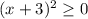 (x+3)^2 \geq 0