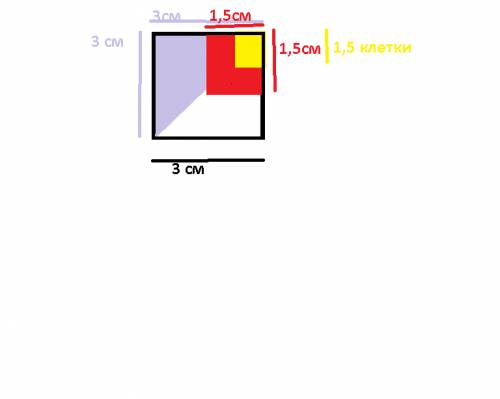 Начерти квадрат со стараною 3см закрась на рисунке в разные цвета 1 2 площади квадрата, 1 4 и 1 16 е
