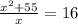 \frac{x^2+55}{x}= 16&#10;