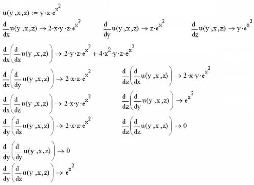 Найти частные производные второго порядка- u= yze в степени х в квадрате