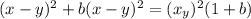 (x-y)^{2}+b (x-y)^{2}= (x_y)^{2}(1+b)