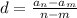 d= \frac{a_{n} -a_{m}}{n-m}