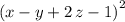 $\left(x-y+2\,z-1\right)^2$	