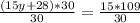 \frac{(15y+28)*30}{30} = \frac{15*109}{30}