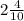 2 \frac{4}{10}