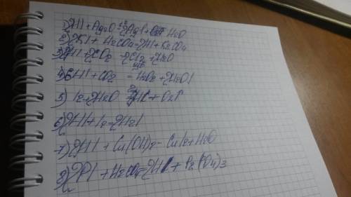 1)hi+=.agi 2)ki+=hi 3)hi+=cl2(изб) 4)hi+=h2o2 5)i2+=hi 6)hi+i2= 7)hi+сu(oh)2=.. 8)pi+=hi в реакциях