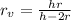 r_{v}=\frac{hr}{h-2r}