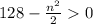 128-\frac{n^2}{2}0