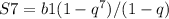 S7=b1(1- q^{7} )/(1-q)