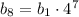 b_{8}=b_{1}\cdot 4^{7}