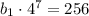 b_{1}\cdot 4^{7}=256