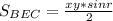 S_{BEC}=\frac{xy*sinr}{2}