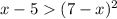 x-5(7-x)^2